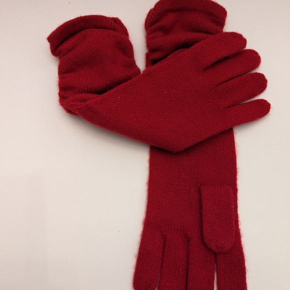 Tilo red cashmere gloves/ hand warmers NWOT - Picture 9 of 9